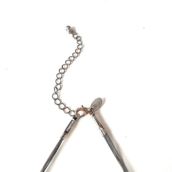 Lia Sophia Skipping Stones multi-row short gold & silver bead necklace - Picture 4 of 8